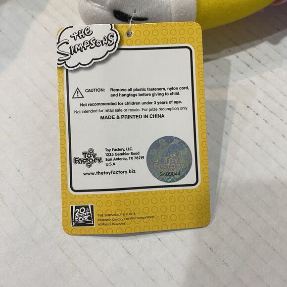 The Simpsons Krusty the Clown Plush Doll By Toy Factory 2016 NWT Crusty - Picture 5 of 5